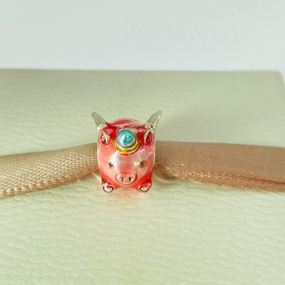 Pandora Flying Unicorn Pig Charm - Picture 2 of 5